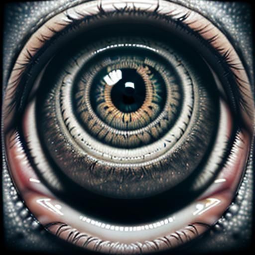 giant eyeballs all over an office, surreal, photorealistic o...