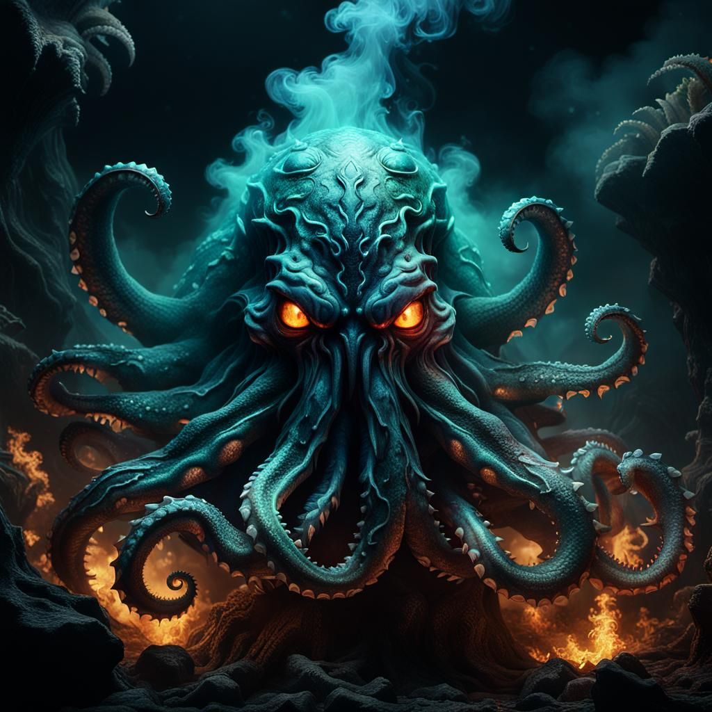 Demon Kraken - AI Generated Artwork - NightCafe Creator