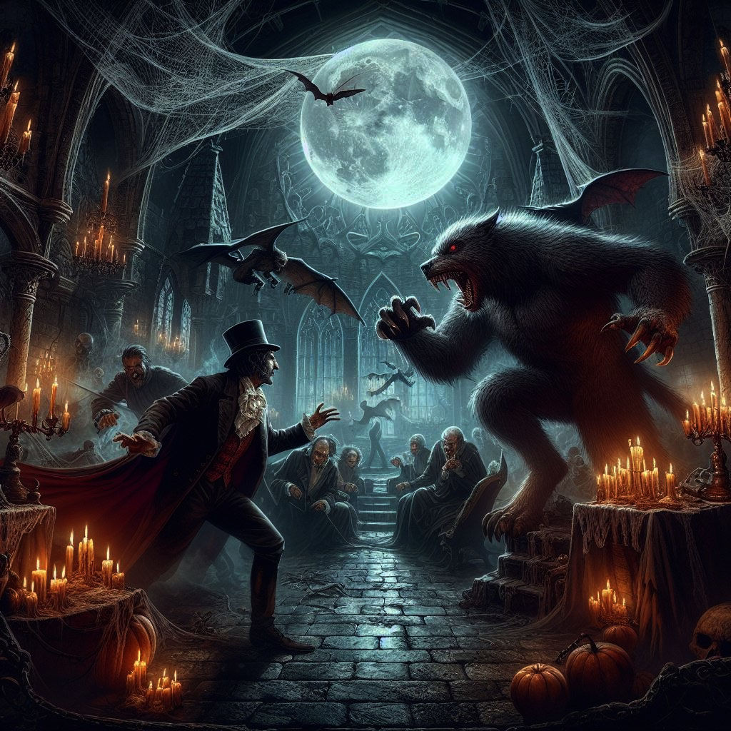 Dracula and the Wolfman square off