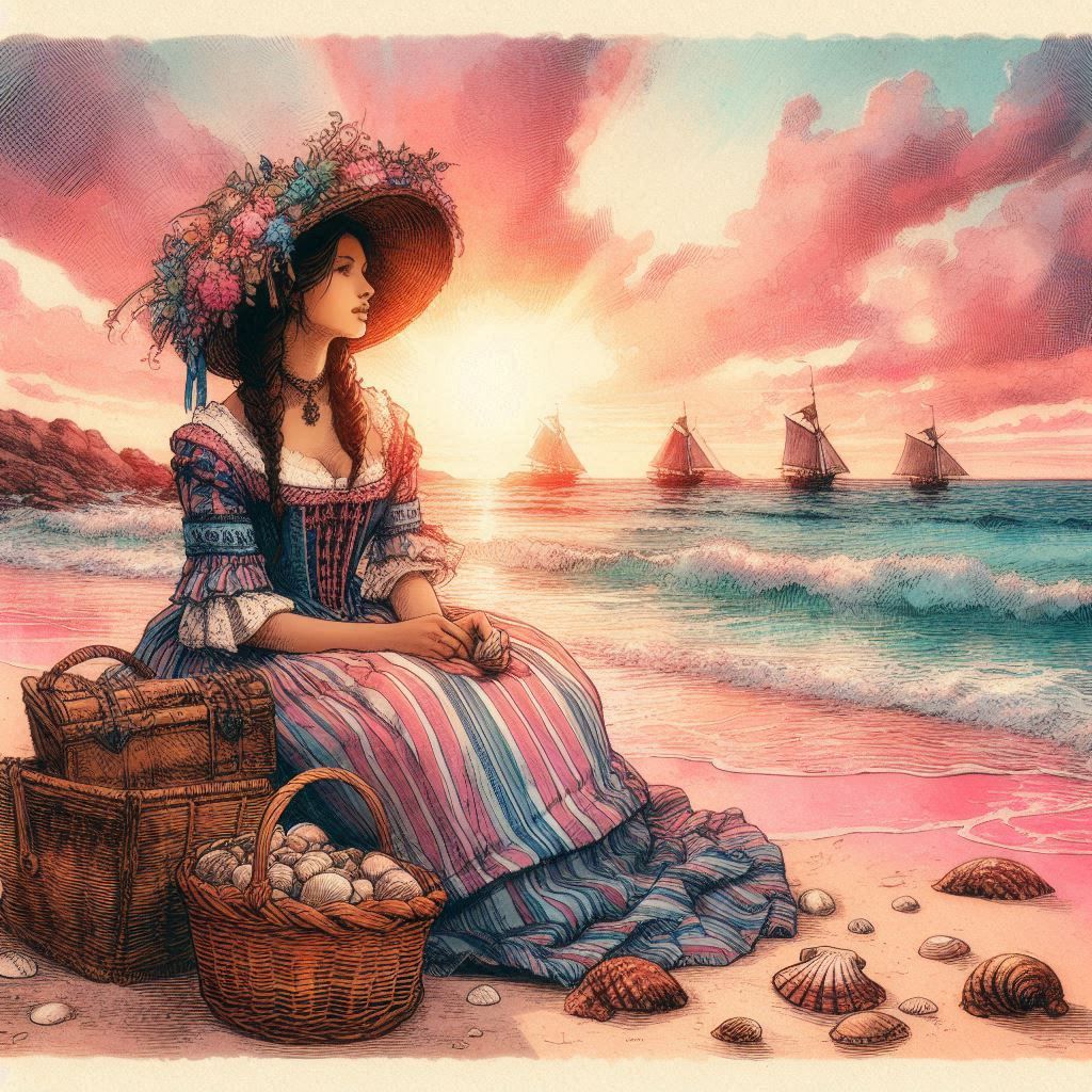 Breton shell fisherwoman