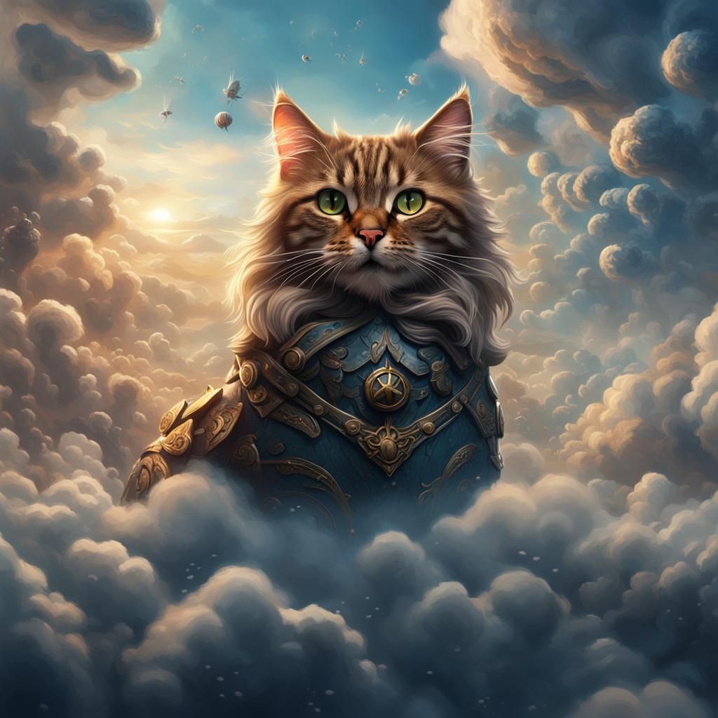 Cat in the clouds