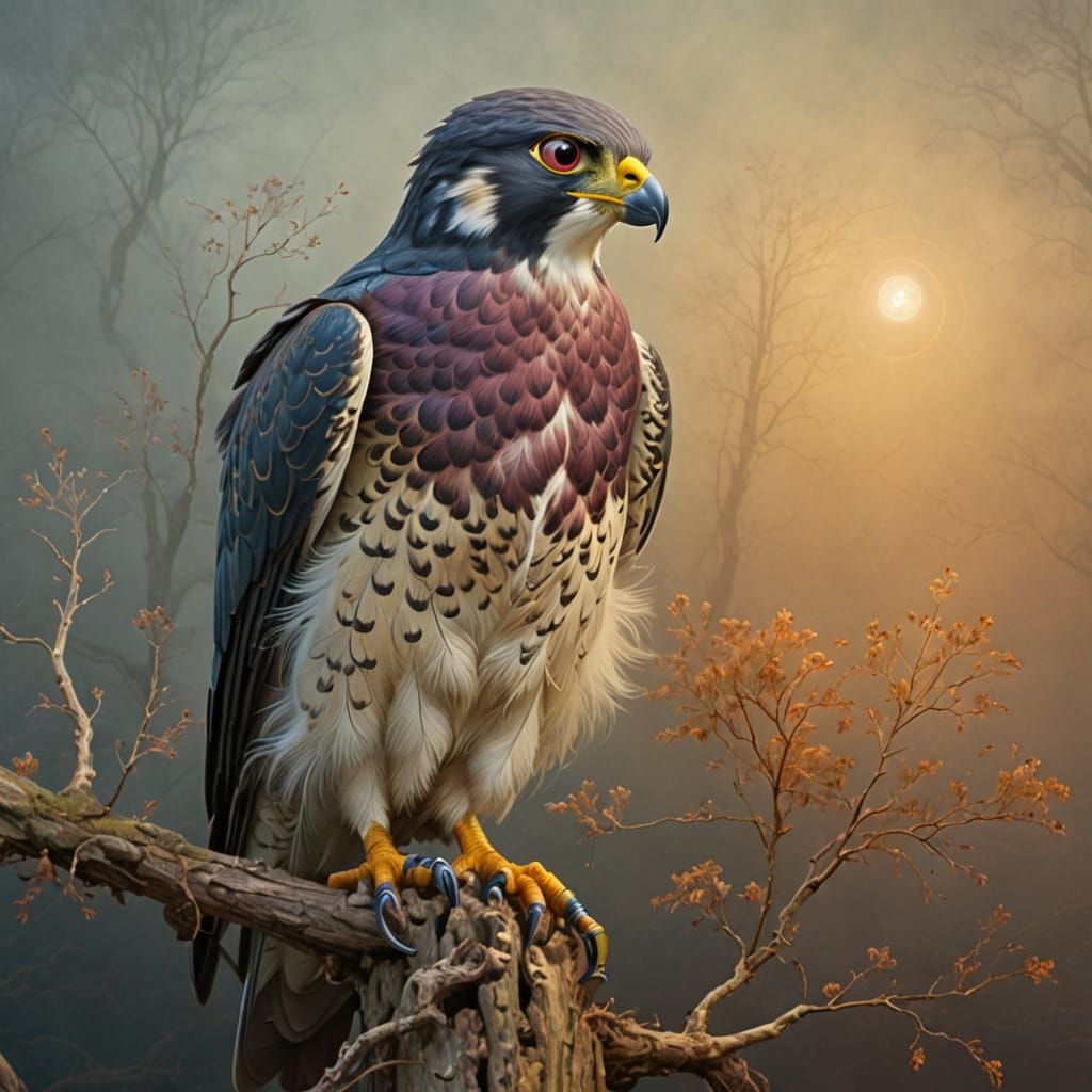 A Portrait of a Peregrine Falcon