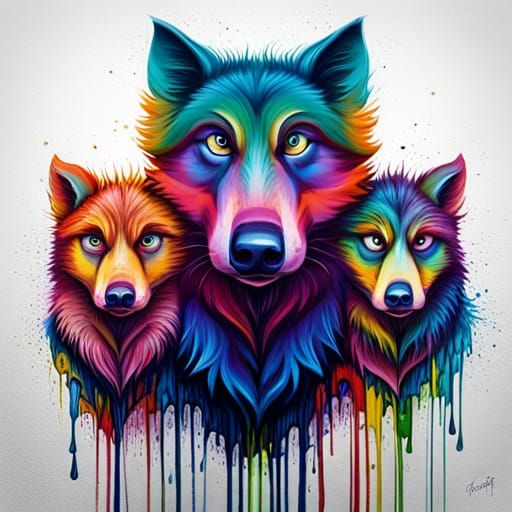 les trois petits cochons loup