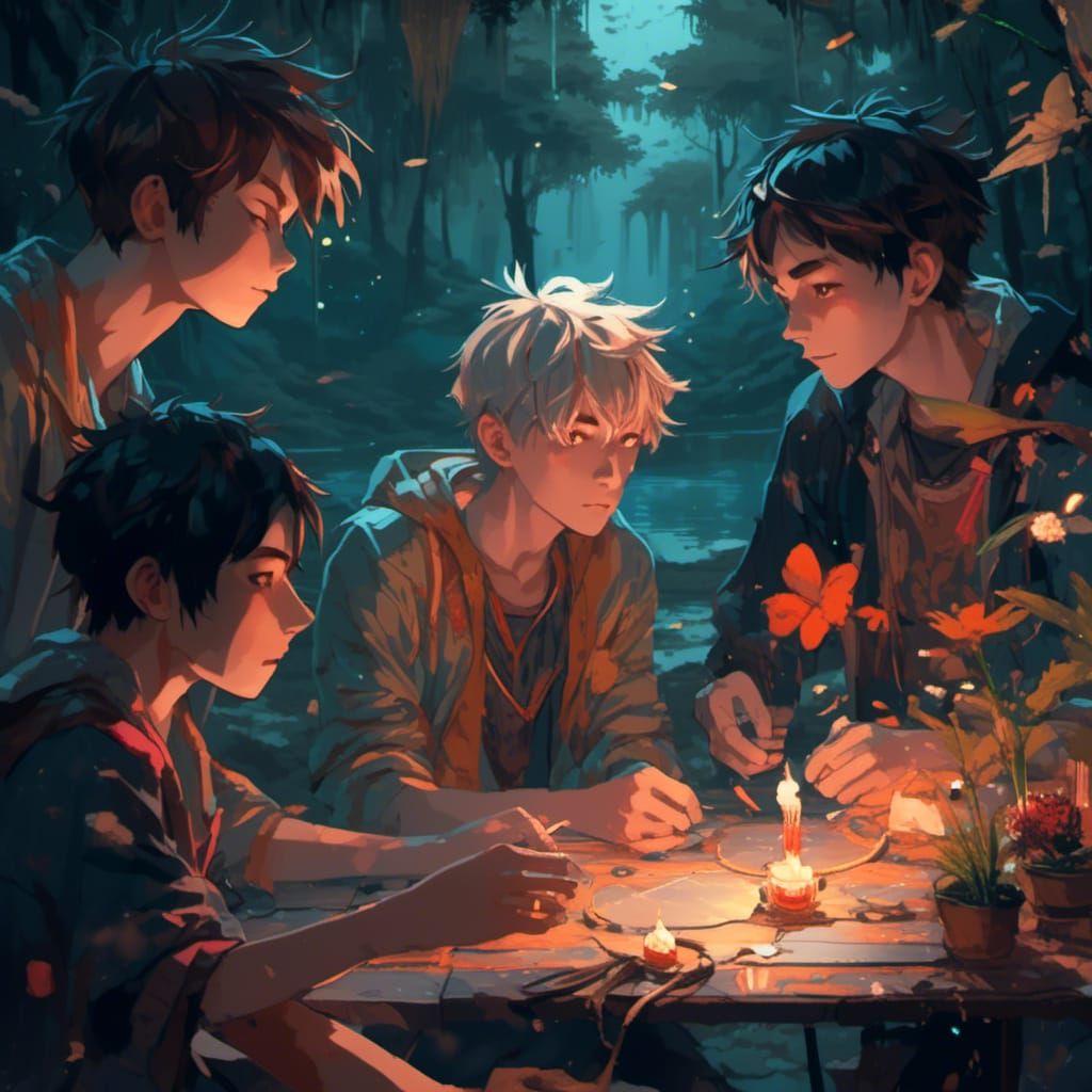 Friends in a beautiful place