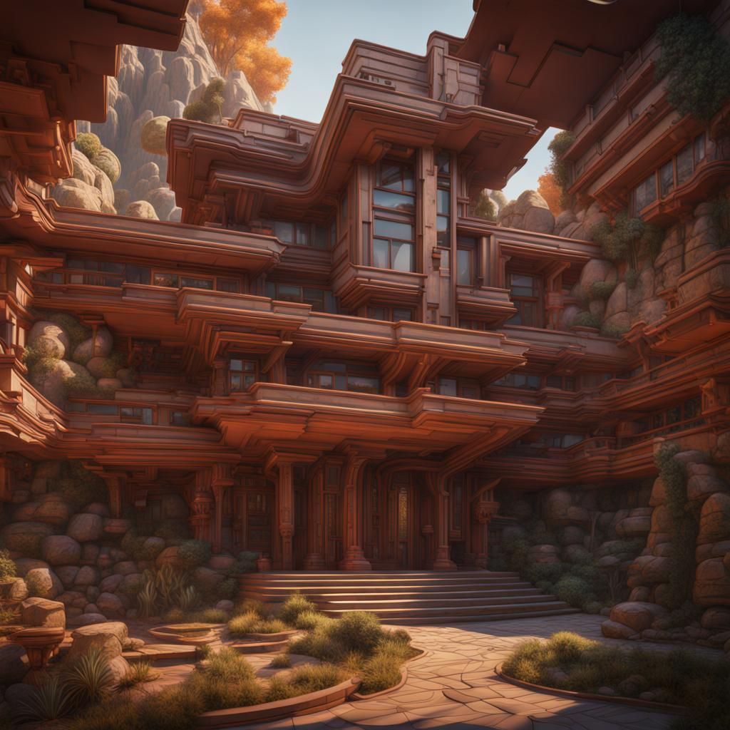 intricate puzzle of a Frank Lloyd Wright design