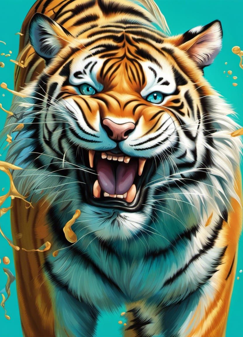 Tiger portrait - AI Generated Artwork - NightCafe Creator