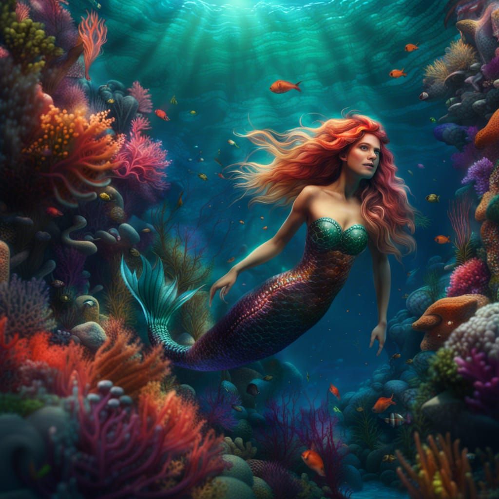 'Underwater beauty' - AI Generated Artwork - NightCafe Creator