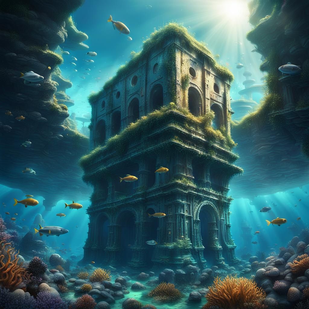 The ancient underwater ruin