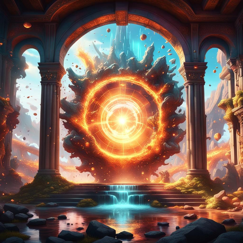 Mystical Realm Splash Screen: Surreal Fantasy Concept Art