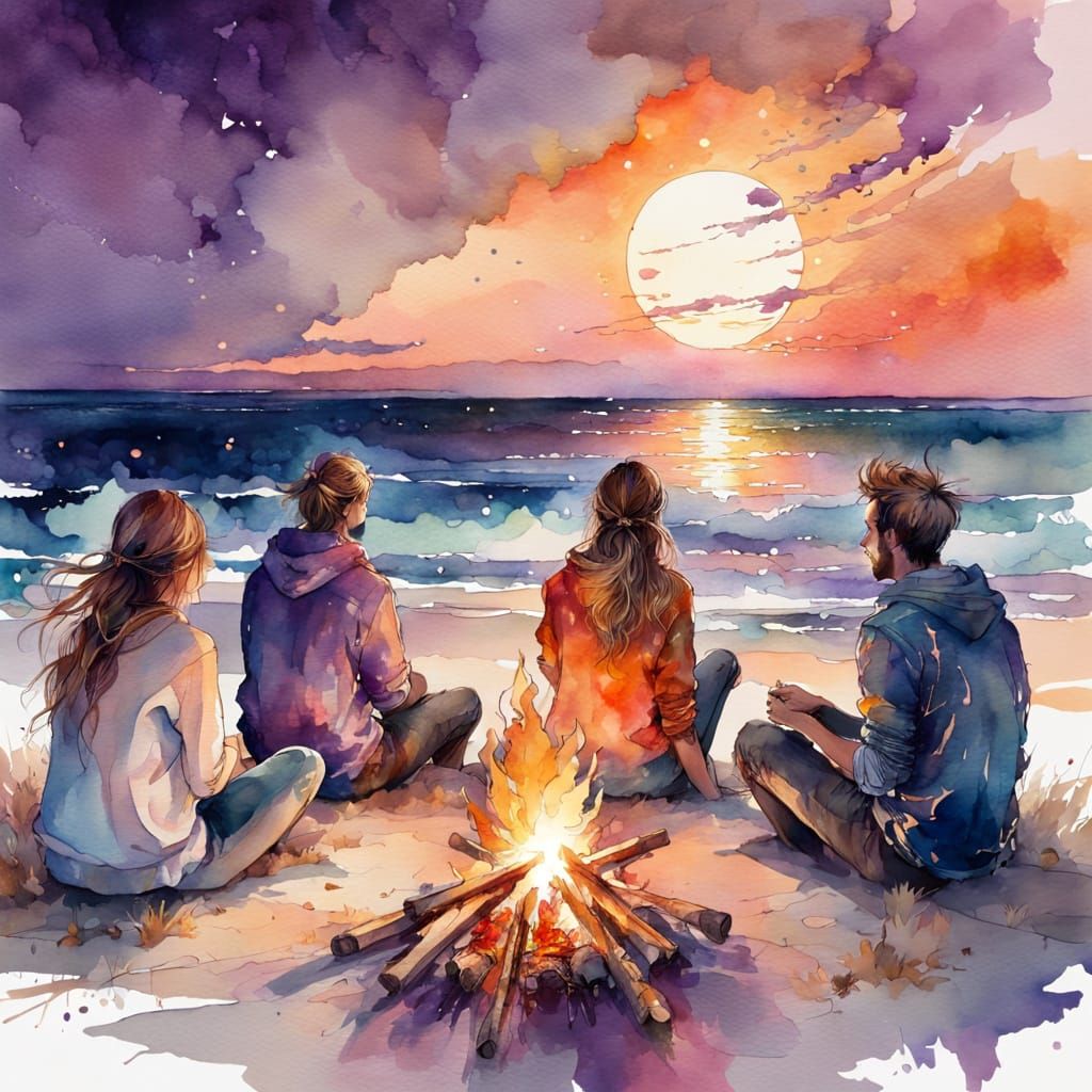 Watching the sun melt into the sea."  by @Jen