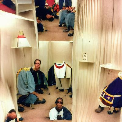In the dressing room
