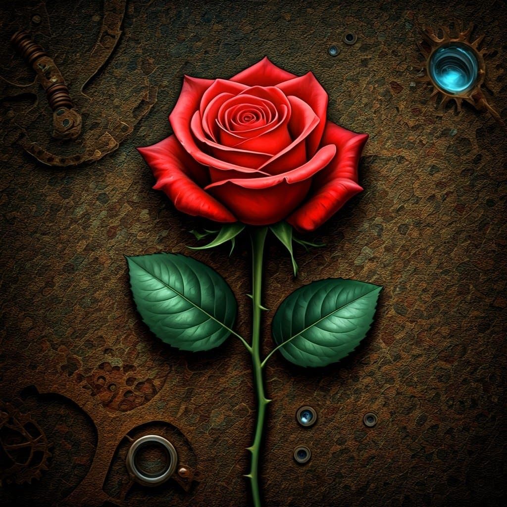 A Vintage Rose in Industrial Splendor