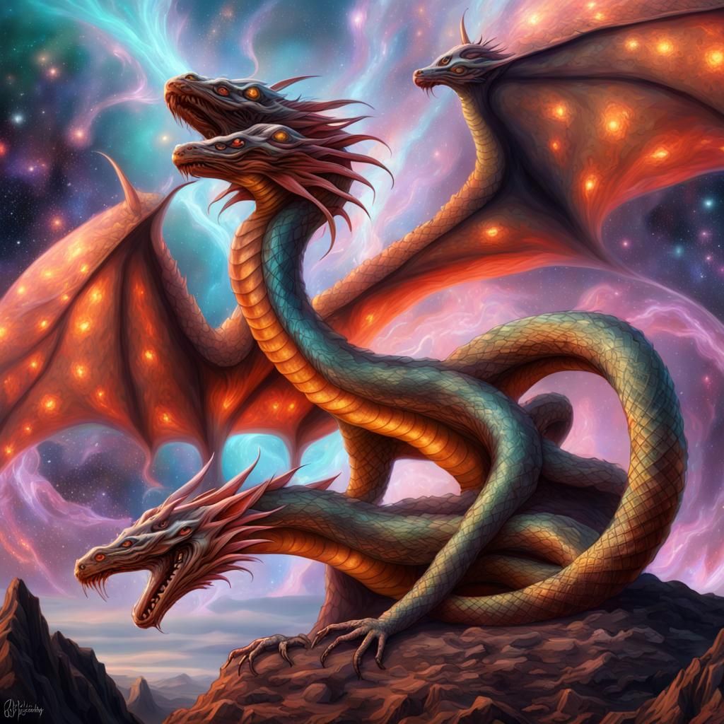 Koikae and Naia - the twinned dragons who dream all things   by @Elizabeth of Lore