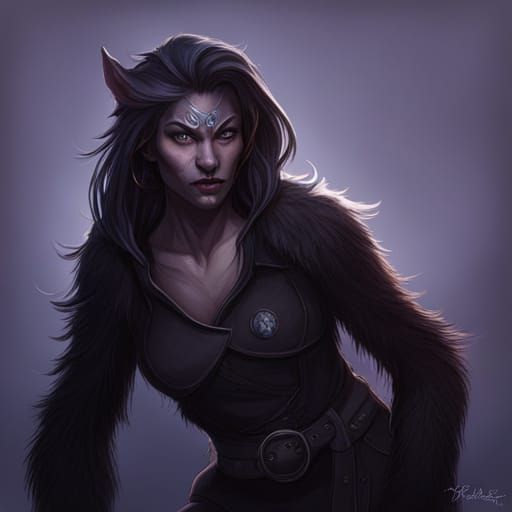 Female Werewolf - AI Generated Artwork - NightCafe Creator