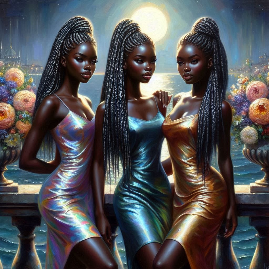 The Moon light reflecting off each of them , waiting for the...