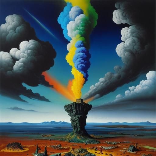 Burning Glassware in Chemistry Lab: Hyperrealistic Digital A...