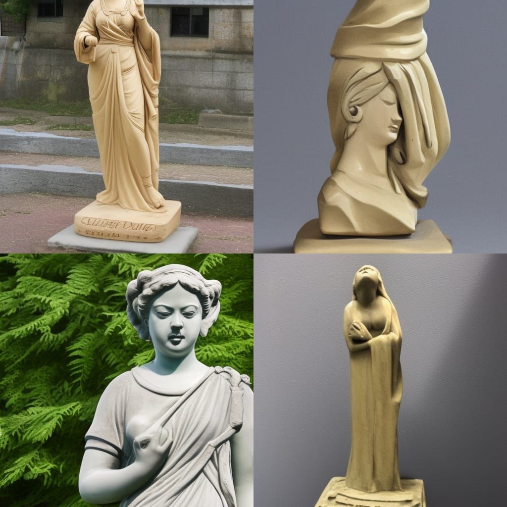 female statue AI Generated Artwork NightCafe Creator