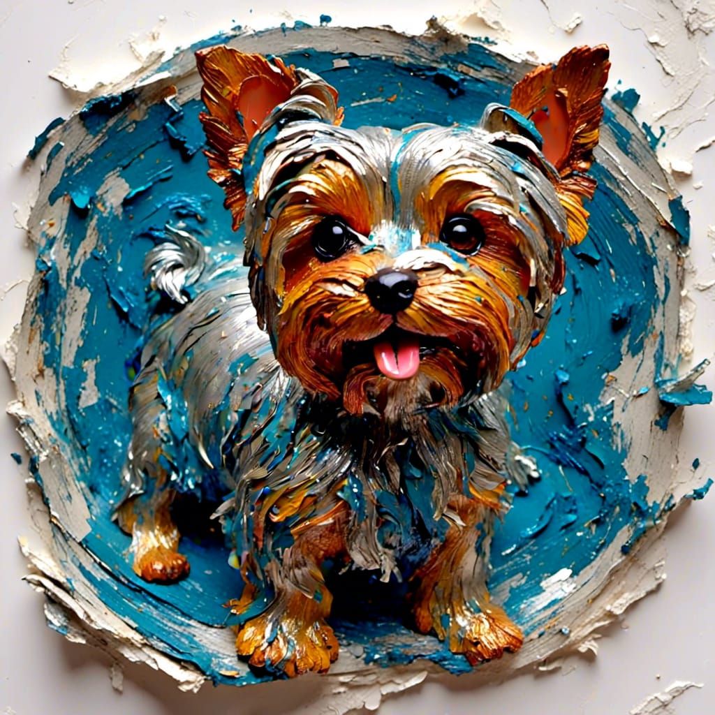  impasto yorkie   by @SAUCED IMPROV 