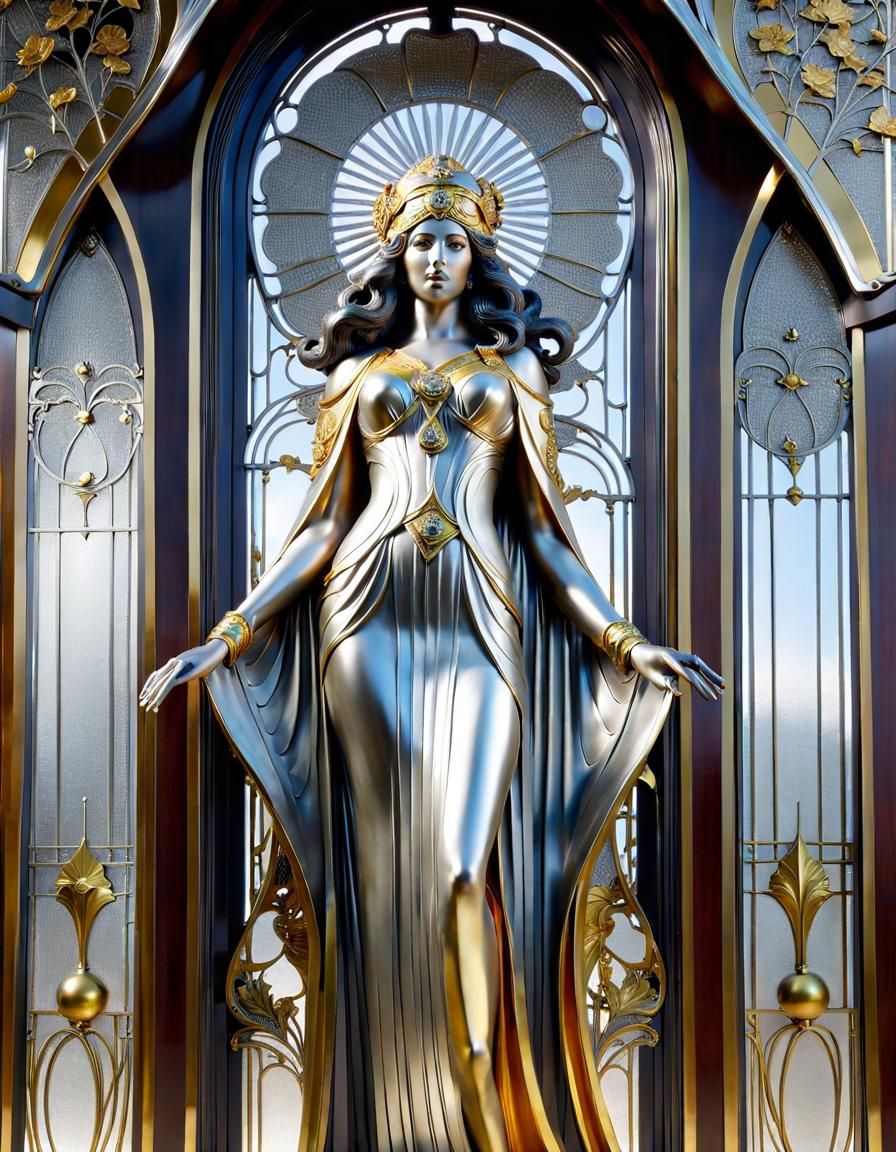 Art Made From Metal - Breathtaking silver/brass art nouveau ...
