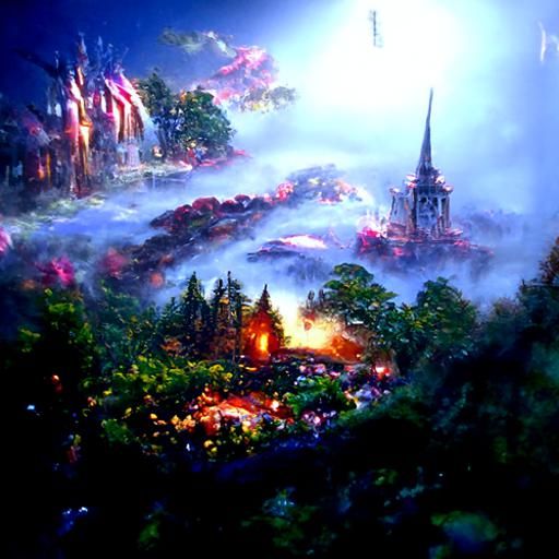 Bleeding earth ethereal fantasy hyperdetailed mist Thomas Ki...