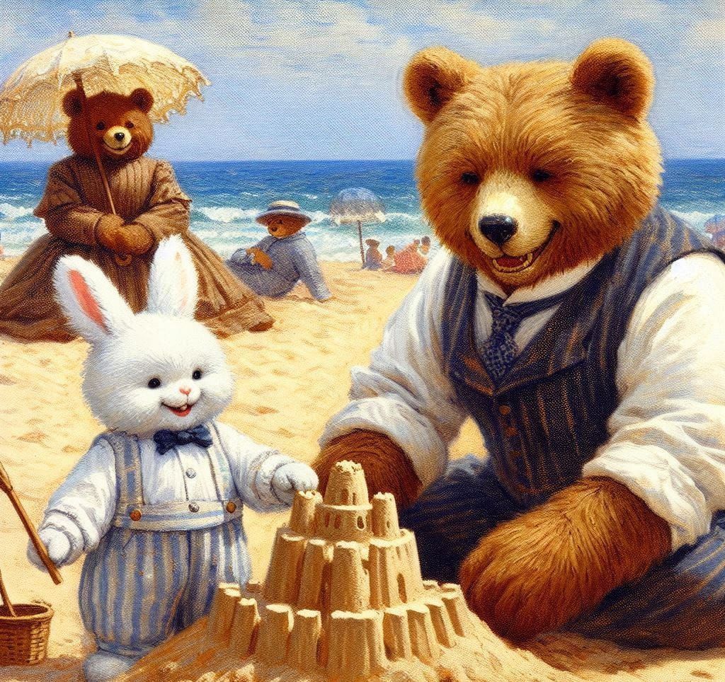 Having fun on the beach