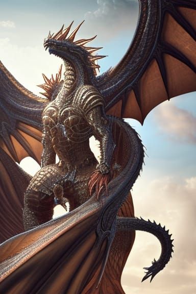 Bahamut, King of the Dragons - AI Generated Artwork - NightCafe Creator