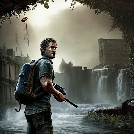 Pedro pascal as Joel in The Last Of Us, Stable Diffusion