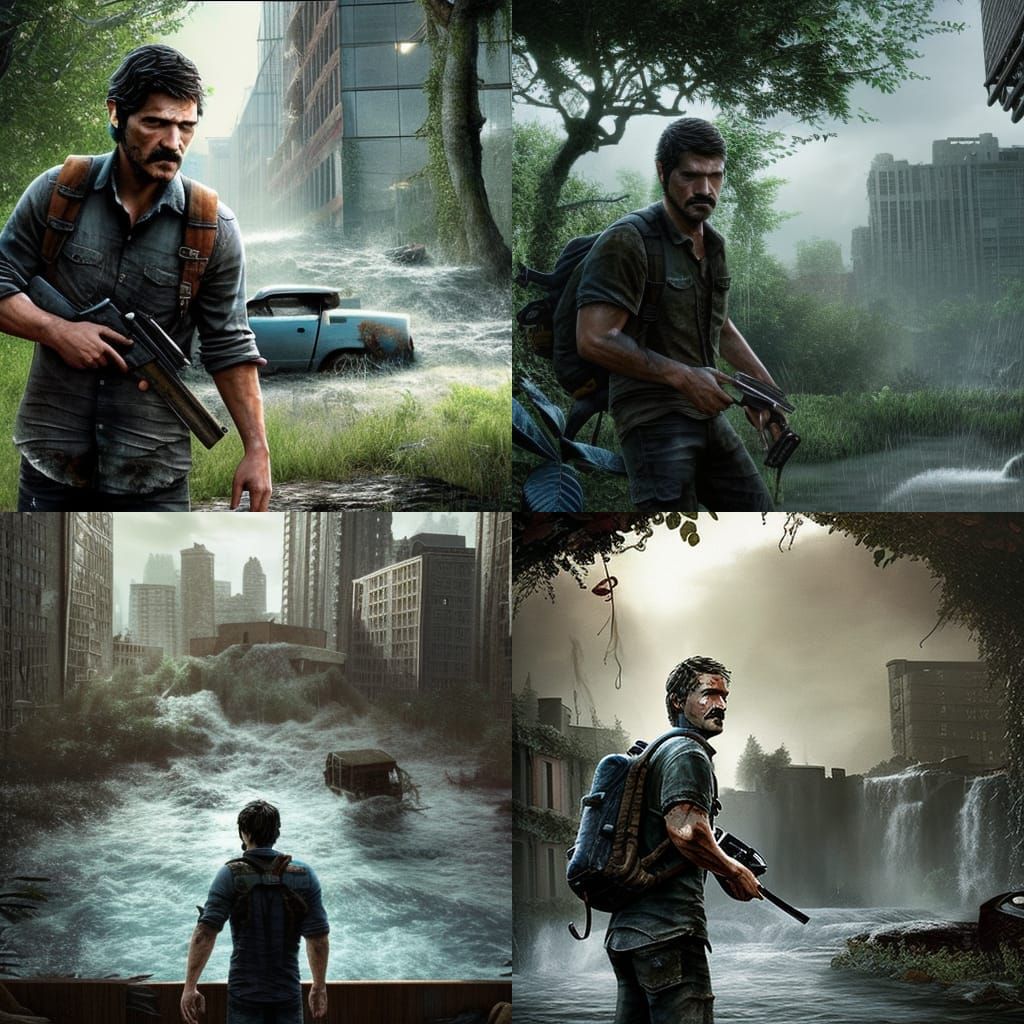 Pedro pascal as Joel in The Last Of Us, Stable Diffusion