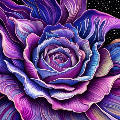 Galaxy rose - AI Generated Artwork - NightCafe Creator