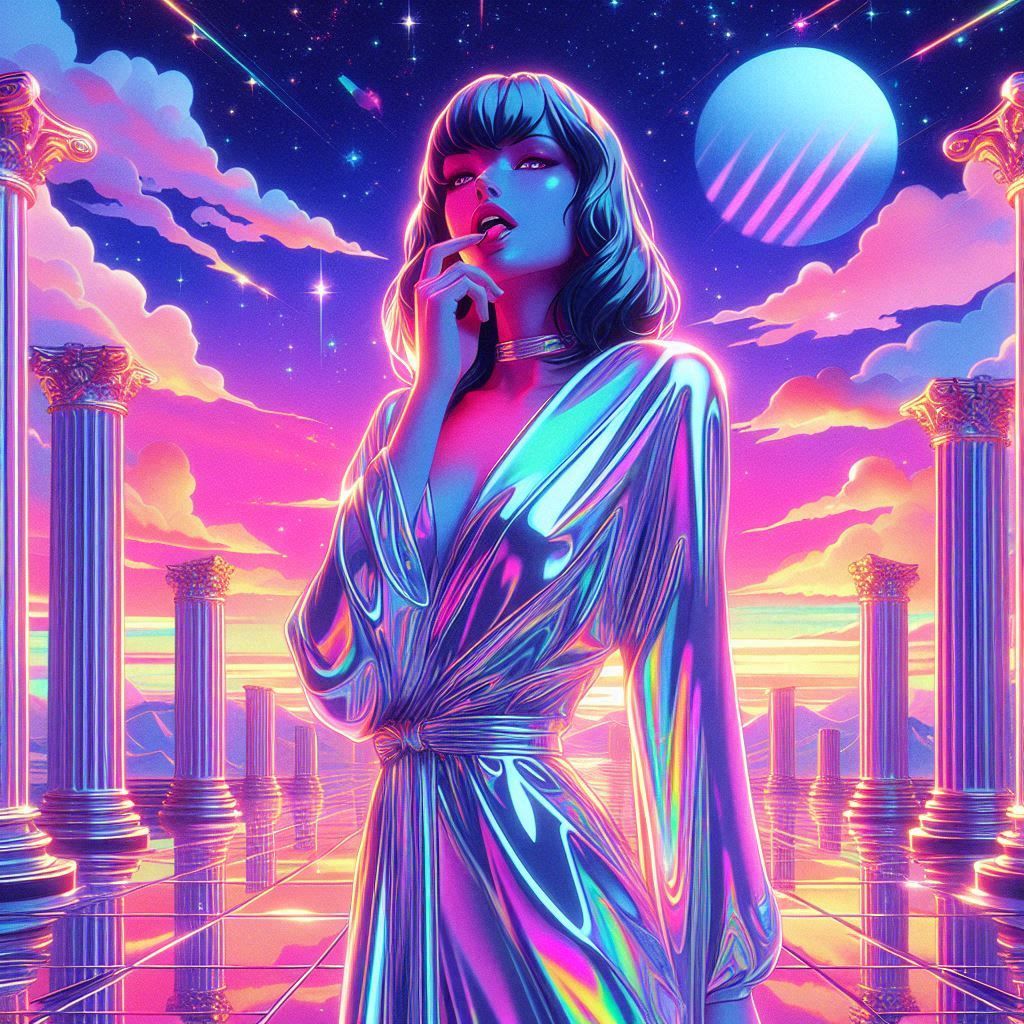 hajime sorayama 80s retro futurism sci-fi vintage concept co...