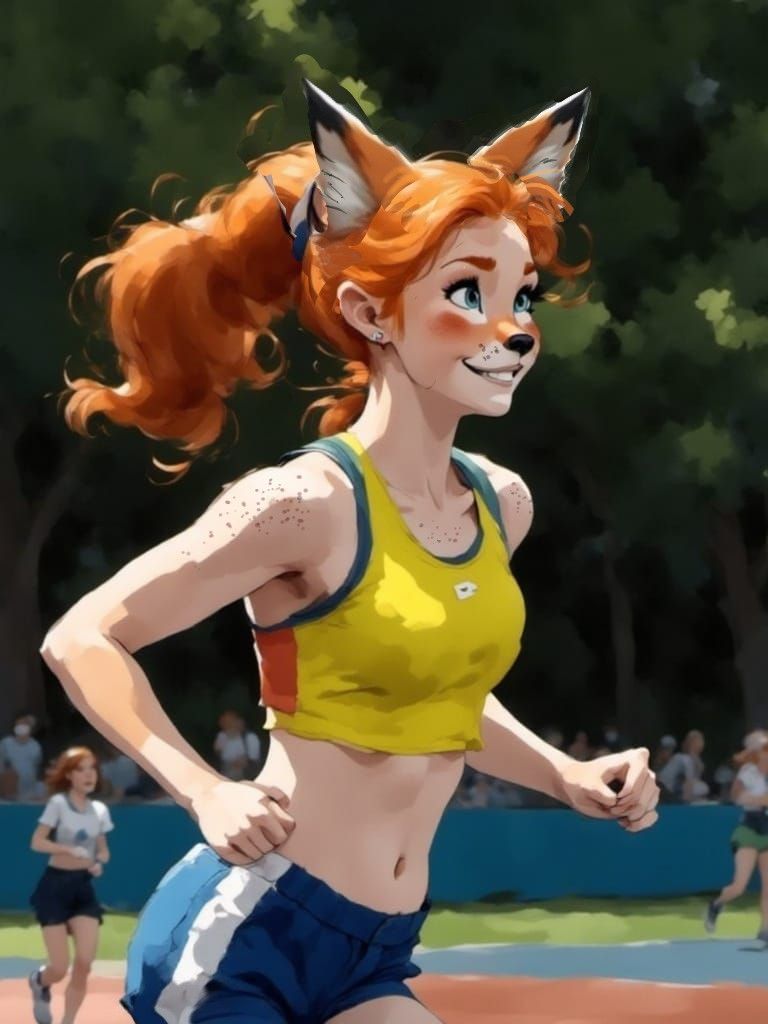 Vixen with cute fox-girl face!