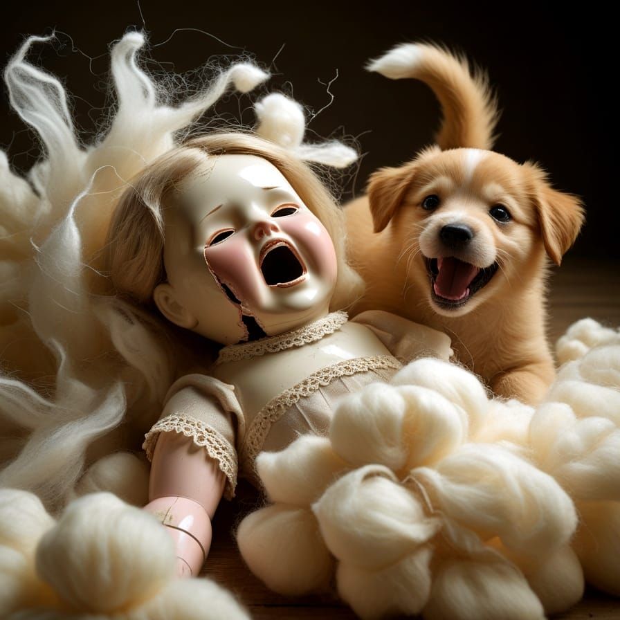 now she is as fluffy as me!