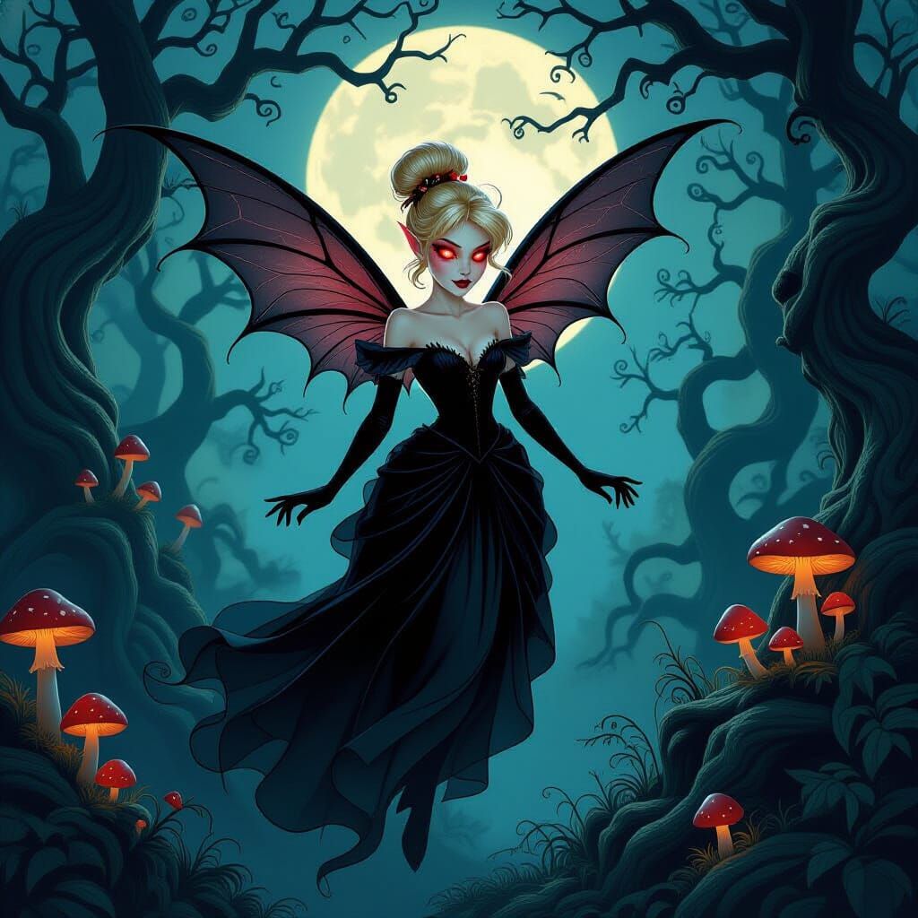 Tinkerbell as a vampire fairy
