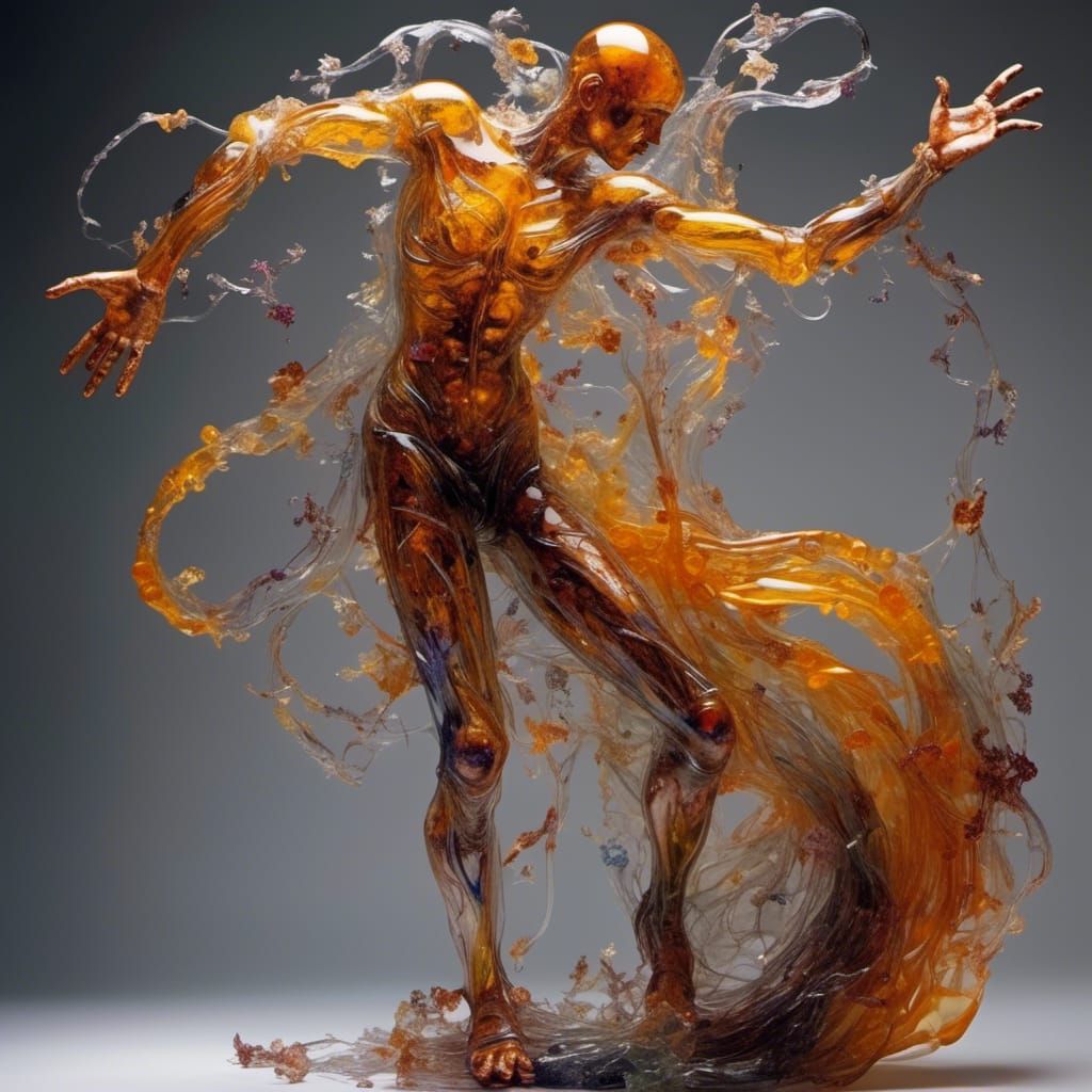 <lora:AMPaRt1:1.0> An otherworldly entity with a plastic for...