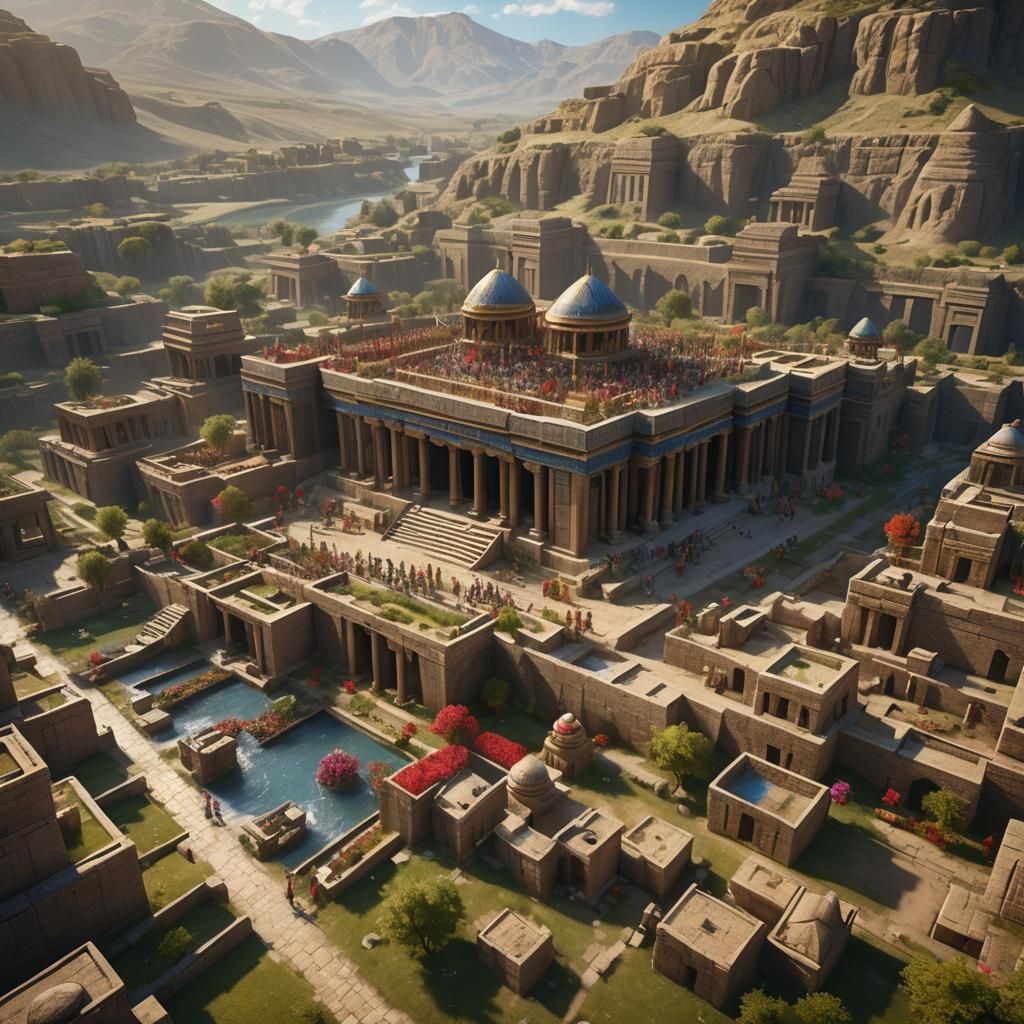 Imagine the celebrations of the people of the ancient Assyri...