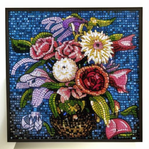 pixel art of flowers  by @Michael Hendrickson