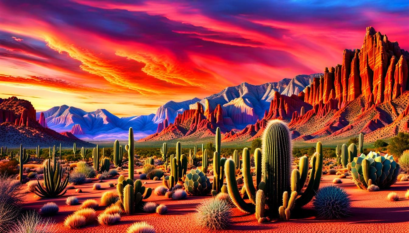 Desert Canyon AI Generated Artwork NightCafe Creator