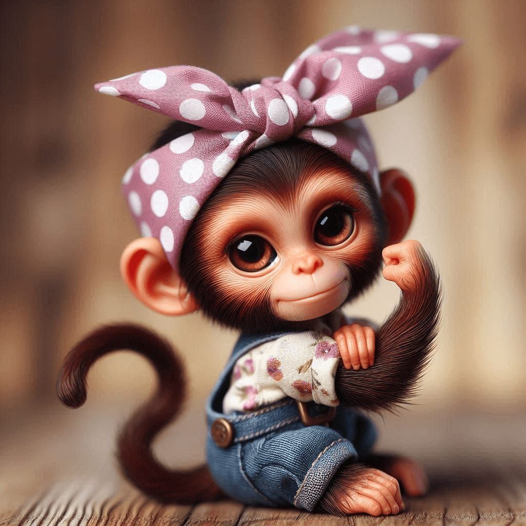 Posing like Rosie the Riveter