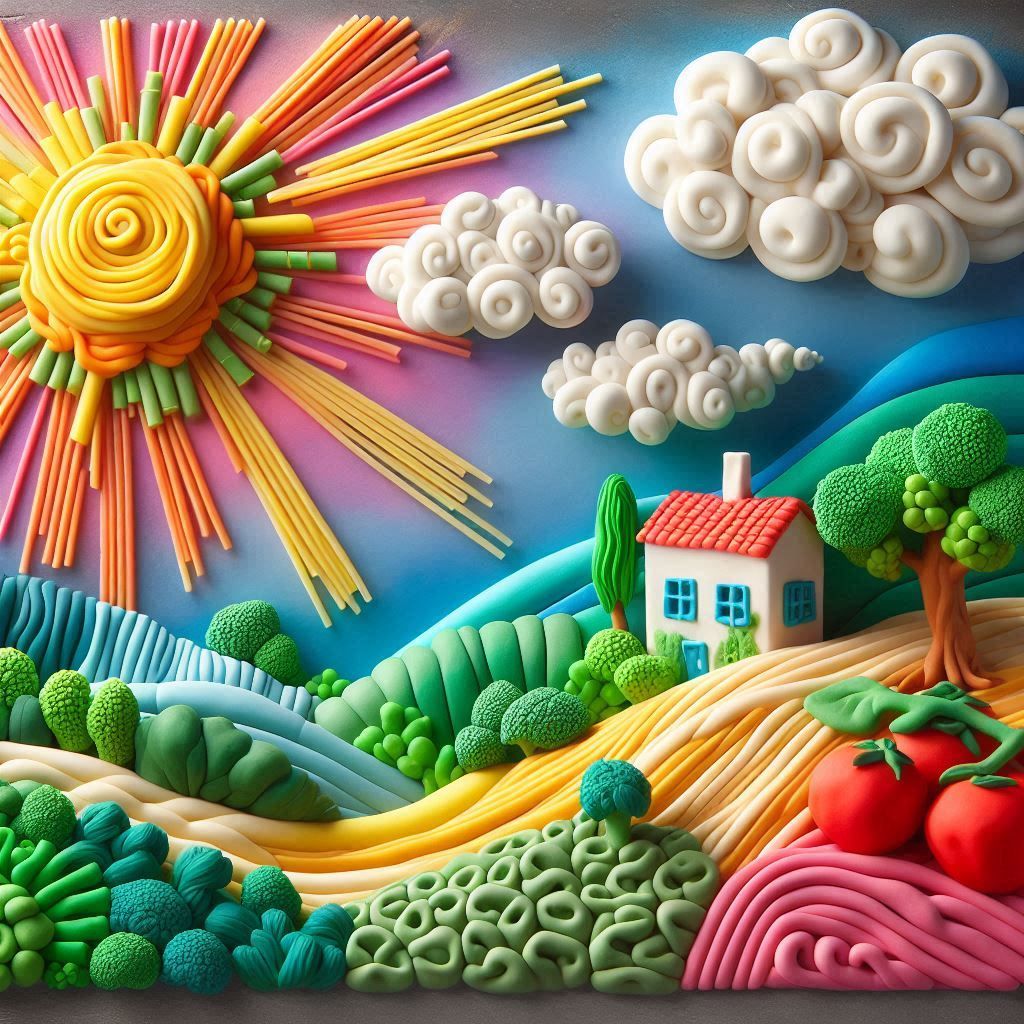 Plasticine landscape