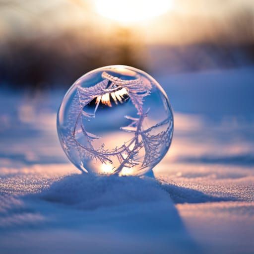 Bubble freezing in real time  by @Pipp