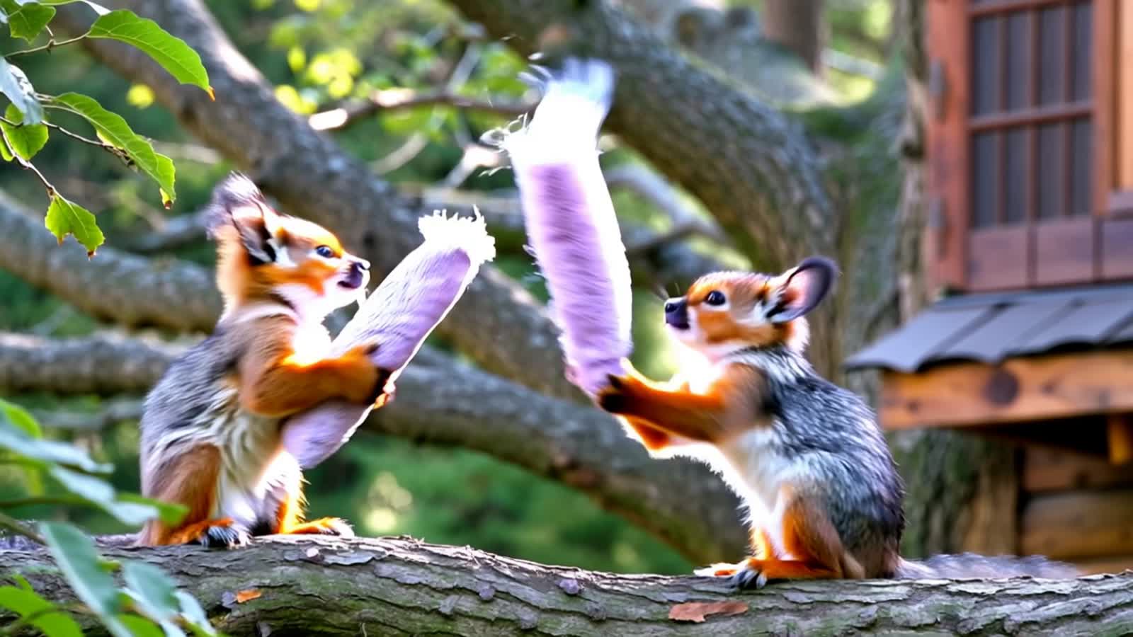 Sibling Pillow Fight