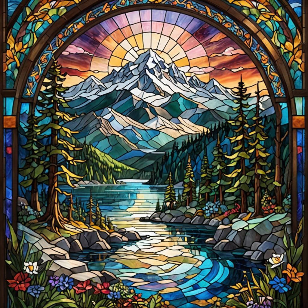 Pacific Northwest Stained Glass  by @Yellow Cake