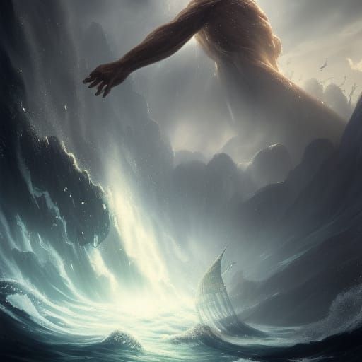water god controlling the sea