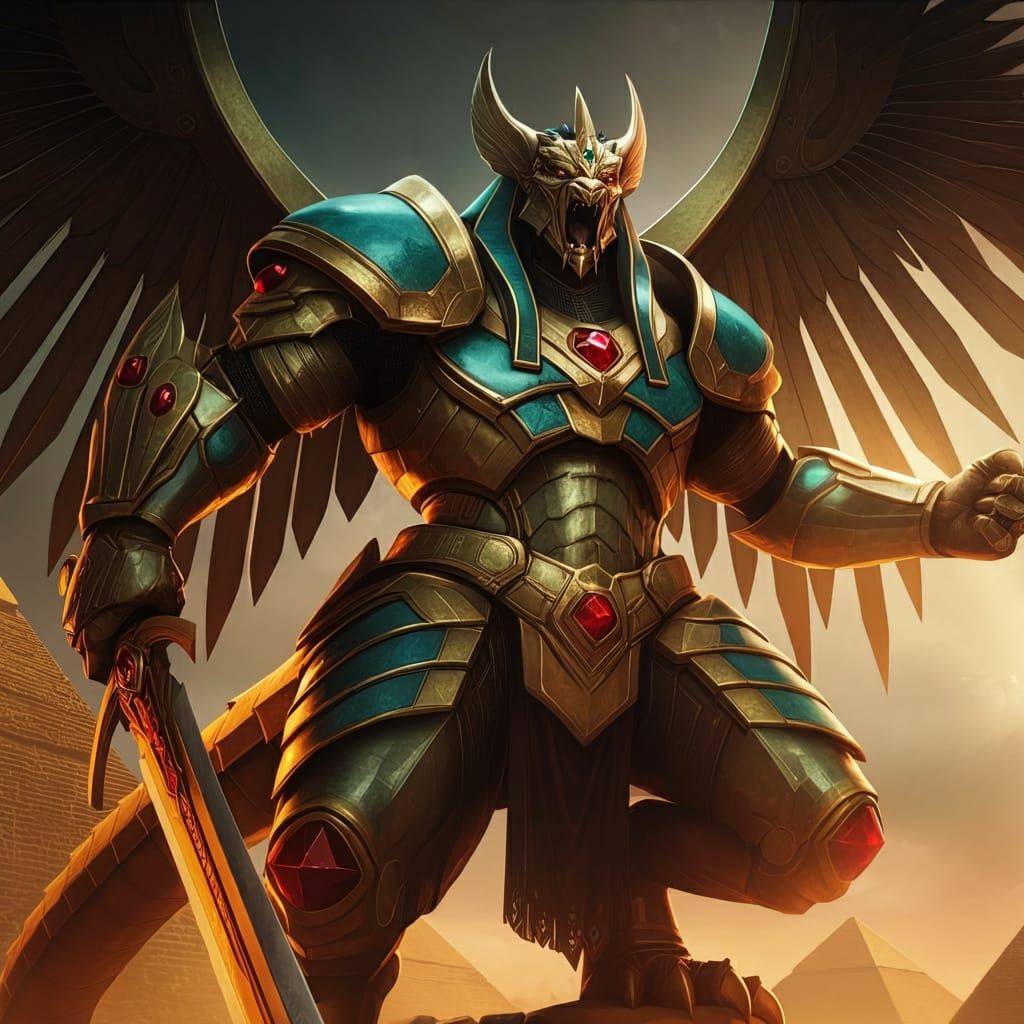 Egyptian gargoyle warrior