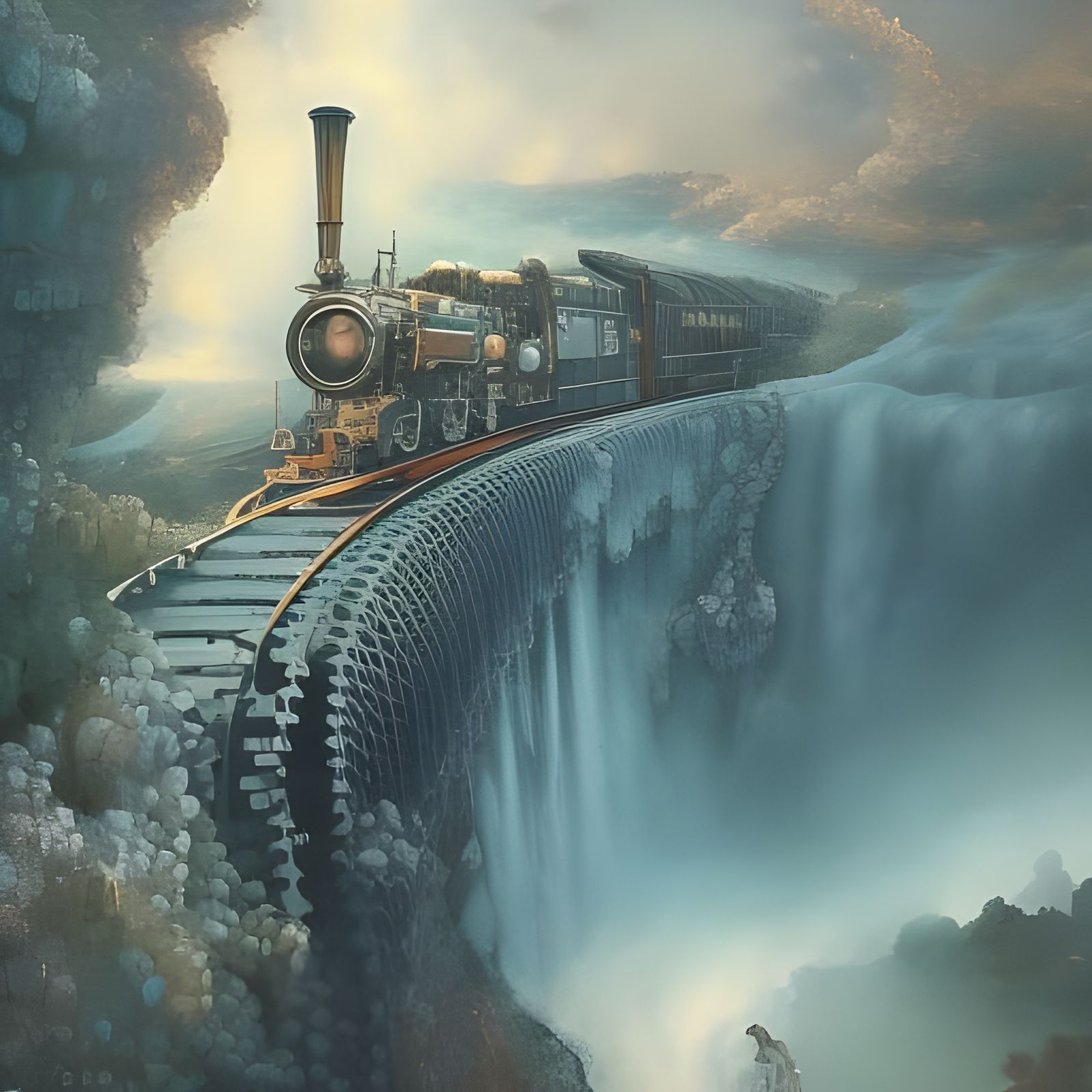 Above clouds and waterfalls  by @Meck