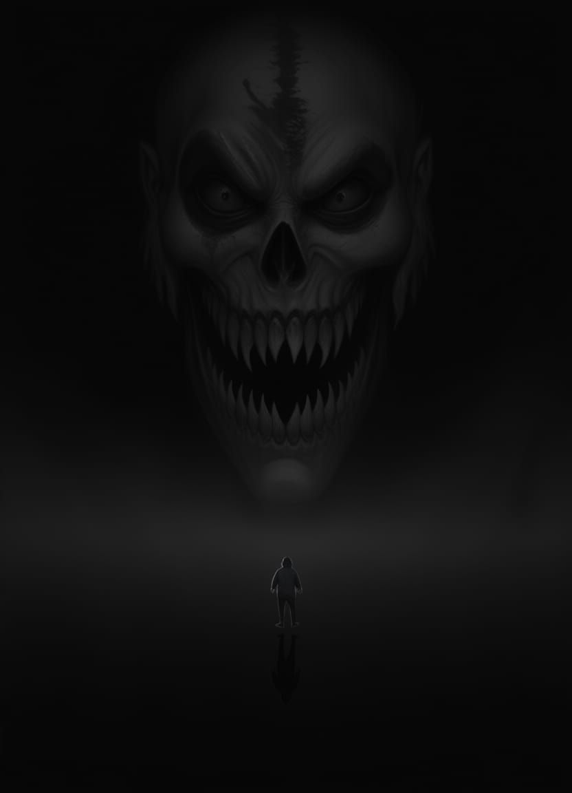 In the endless void beyond mortal comprehension, a scared man floats, trembling in fear. His heart pounds in the silent dark, his eyes wide ... - Start Image 2