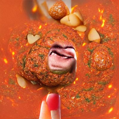 A spicy meatball