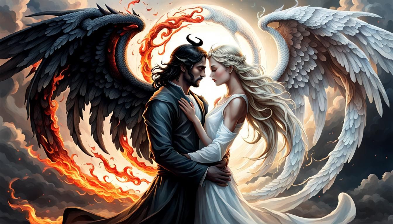 There is love between heaven and hell  by @Zombie_Gurl_Designs