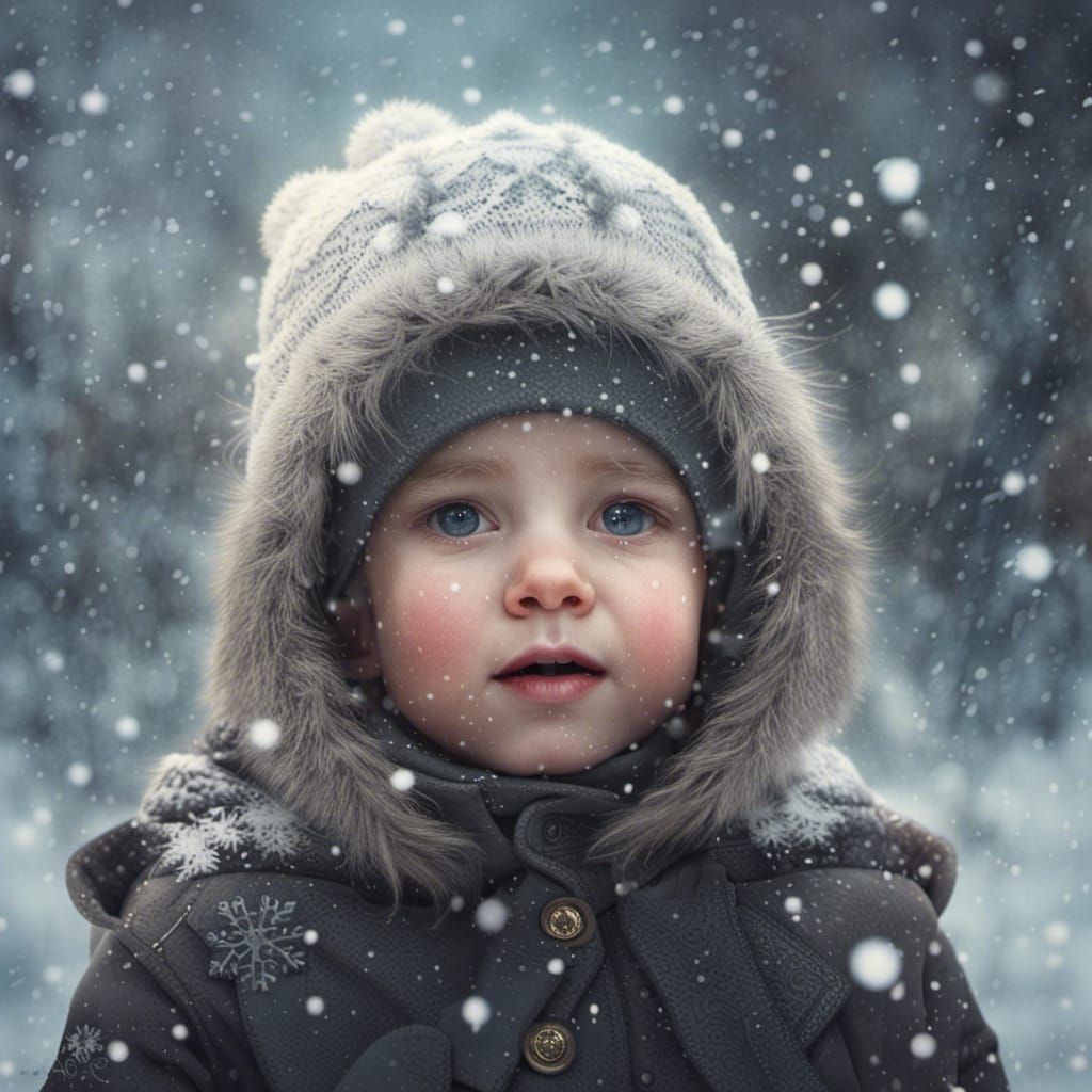 Snowy Portrait - AI Generated Artwork - NightCafe Creator