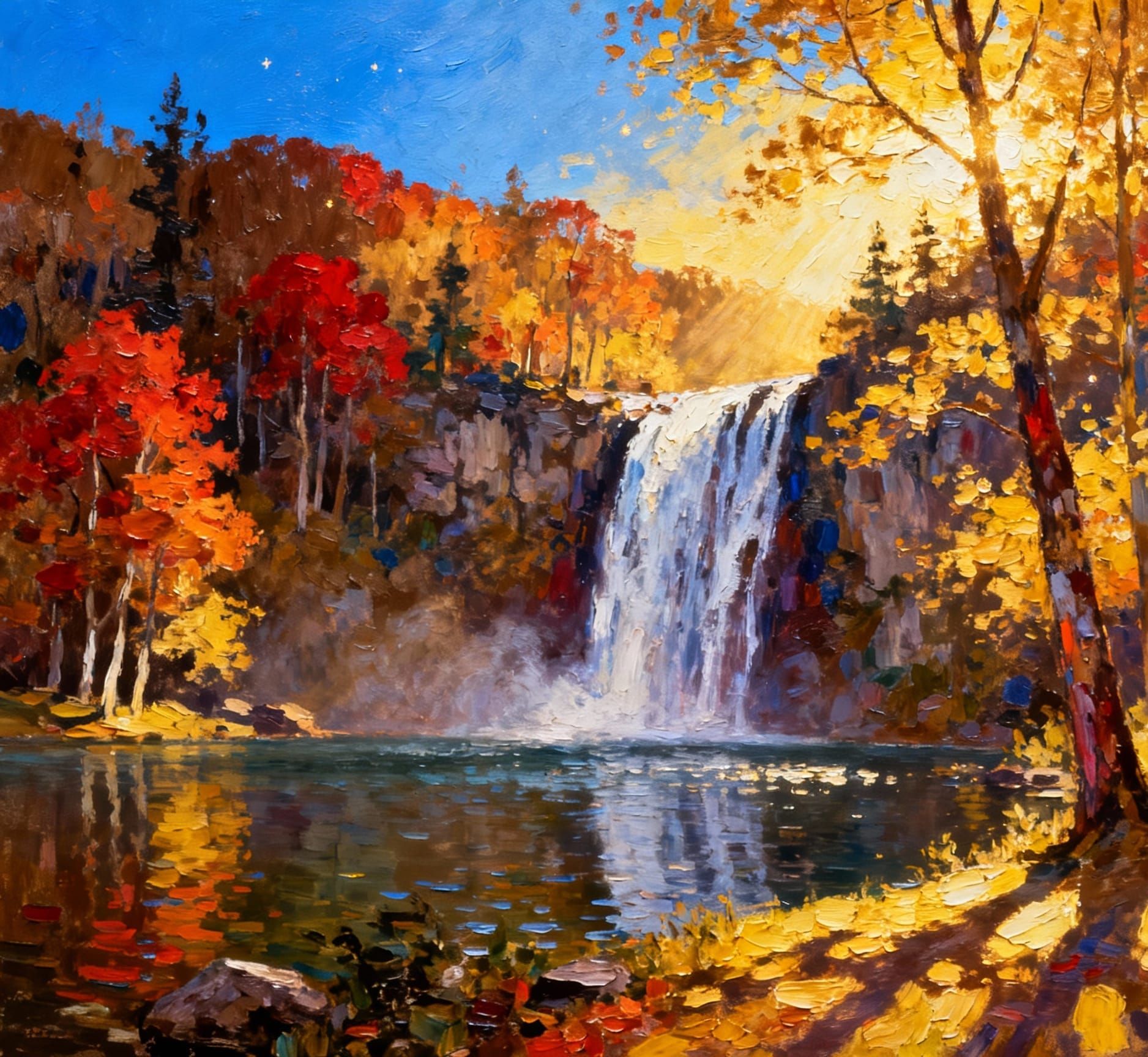 Autumn waterfalls